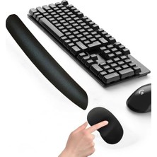 MP03 - Memory Mouse ve Klavye Bilek Destek Pedi | Yumuşak, Ergonomik, El Bileği Dinlendirme Ped Set
