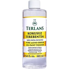 Terlans Kokusuz Terebentin 250 ml Tamamen Kokusuz Yağlı Boya Incetici
