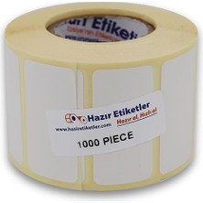 Eko Termal Etiket 50MM x 25MM Ruloda 1000 Adet 40MM Kuka Çapında Direk Termal Transfer Etiketi