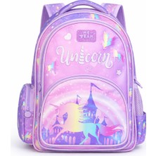 Me Team Unicorn Kız Çocuk Okul Çantası - Çok Bölmeli Su Itici Kumaşlı Sırt Çantası
