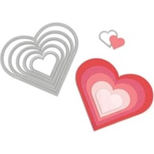 Framelits 6'lı Kalp Kesim Kalıbı Seti - 2.2cm ile 11.4cm Arası