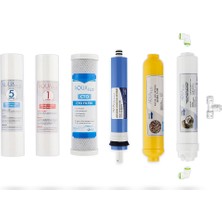 Mil Su Açık Kasa Su Arıtma Cihazı 6'lı Aquaflo Membran Filtresi Yüksek Performanslı Set