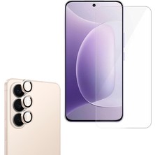 Gpack Samsung Galaxy S26 Plus Kamera Lens Koruyucu Pembe + Ekran Koruyucu