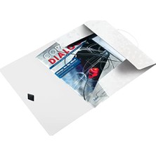 Active Wow Ince Lastikli Dosya, Metalik Beyaz