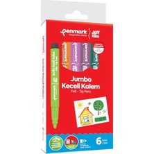 Süper Yıkanabilir Jumbo Keçeli Kalem 6'lı