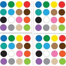 64 Adet Mıknatıslı Manyetik Renkli Sticker Etiketler