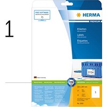 5065 Evrensel Etiketler, 25 Yaprak, 210 x 297 Mm, 1 Adet A4 Yaprak, 25 Adet, Kendinden Yapışkanlı, Yazdırılabilir, Mat, Çıkartma, Beyaz