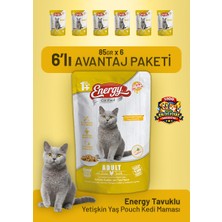 Cat food energy Tavuklu Yetişkin Yaş Kedi Maması 85 G - 6 Adet