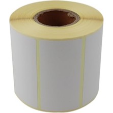 Eko Termal Etiket 80MM x 40MM Ruloda 1000 Adet 40MM Kuka Çapında Direk Termal Transfer Etiketi, Beyaz