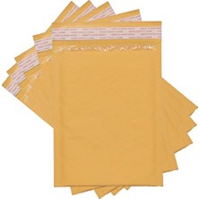 #5 Kraft Kabarcık Postalar 25 x 40 cm Kargo Dolgulu Zarflar Kendinden Yapışkanlı Su Geçirmez Yastıklı Posta 10'lu Paket, Altın (KBMVR_10,5 x 16-10)