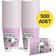 Ofix Karton Bardak Özel Baskılı 7 Oz 180 ml 500 Adet - Lila