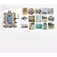 Romantik Sanat Pul Temalı 45 Adet Sticker Seti • Bullet Journal