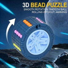 Bbsky 3D Silindir Küp Oyuncak Sihirli Boncuk Jiroskop Döndür Kaydır Bulmaca