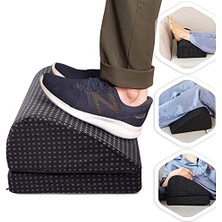 Iş Yerinde Masa Altında Ofis Ayak Dayanağı - Hafızalı Köpük, Ortopedik Su Damlası Kavisli Tasarım, Ayarlanabilir, Bacak Ağrısını Azaltır ve Dolaşımı Artırır, Yıkanabilir Kapak, Kaymaz,