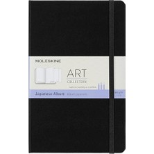 Moleskine Art Collection, Japon Albümü, Sert Kapaklı Eskiz Defteri, Kalemler, Pastel ve Kömür Için Uygun, Büyük Format 13 x 21 Cm, 48 Sayfa) Siyah