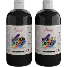Siyah Akrilik Boya 2'li Set 2X500GR