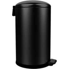 ME900606BOMBE Kapaklı Çöp Kovası 30LT Iç Kısım, Siyah
