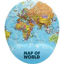 Renkli Dünya Haritası Bilek Destekli Mouse Pad