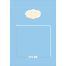 A5 Karton Kapaklı Bloknot, Pastel Serisi, 80 Yaprak, Düz, Bebek Mavisi