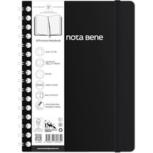 Nota Bene Spiralli Premium Sert Kapak Defter, 14.8X21 Cm, Çizgili