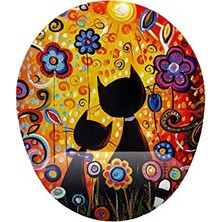 Gün Batımı ve Kediler Bilek Destekli Mouse Pad