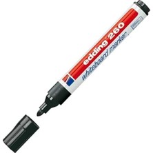 Edding 260 Beyaz Yazı Tahtası Kalemi - Siyah - 1 Kalem - Yuvarlak Uç 1,5-3 mm