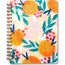 Spiral Defter - Oh, Happy Day — 192 Çizgili Sayfalı Tasarımcı Spiral Defter, Kolej Çizgili, 18,5 cm G x 22,5 cm Y
