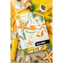 Defter Setı - Desenli Elma Hardal Sarısı Kutuda