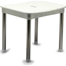 M-KV33-01 Okaliptus Tabure, Maks. 100 kg Kapasite, 37 x 34 x 30 Cm, Beyaz