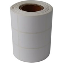 Pp Opak Etiket 30MM x 50MM Ruloda 1500 Adet Yan Yana 3 Lü 40MM Kuka Çapında Yırtılmaya Dayanıklı Etiket