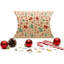18X20 Yılbaşı Temalı Yastık Model Hediye Kutusu (2'li Set)