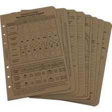 All Weather Taktik Referans Kartı Seti, 4 5/8 "x 7", Taba Levhalar (No. 9200T-R)