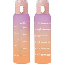 Herevin 161407-162 Su Şişesi - Motivasyon Su Matarası - Plastik Renkli Suluk Yavru Ağzı 750CC