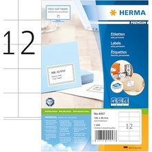 Premium Lazer Etiket A4 100 105X48 Beyaz