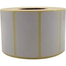 Kuşe Etiket 60MM x 30MM Ruloda 1000 Adet 40MM Kuka Çapında Baskısız Barkod Yazıcı Etiketi