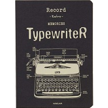 Tekstil Kapak Typewriter 32K Multi White Defter
