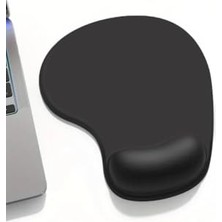 Softrest Siyah Mouse Pad – Bilek Destekli, Dayanıklı Ergonomik Tasarım