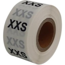 Pp Şeffaf Beden(Size) Etiketi 25MM x 25MM Çap Ruloda 500 Adet (Xx Small)