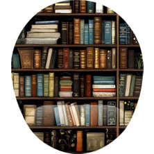 Kütüphane Kitap Desenli Bilek Destekli Mouse Pad