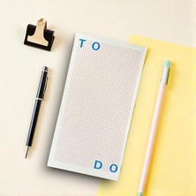 Fark Tanıtım Masaüstü Planlayıcı | Kopar-At Kareli Not Kağıdı Not Defteri | 150 Yaprak, 90 gr Ivory Kağıt | Uzun Form Planlayıcı – 226X118 mm (To Do)