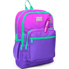 Dört Bölmeli Pembe Mor Renk Geçişli Ilkokul Sırt Çantası - Kız Çocuk
