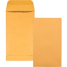 #5 1/2 Madeni Para Zarfları, 3 1/8 x 5 1/2, Yapıştırılmış, Küçük Parçalar, Bahçe Için Mücevher ve Tohum Zarfları, 28 Lb Kahverengi Kraft, Kutu Başına 500 (QUA50562)