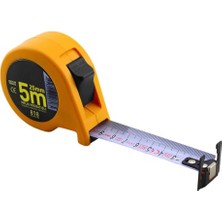 Mıknatıslı Helix Çift Taraflı Şerit Metal Metre 5 Metre En 25 mm Ölçüm Ölçme Plastik Kasalı 1 Adet