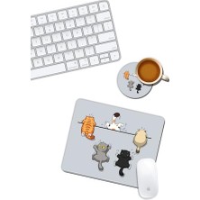 Yaramaz Kediler Mouse Pad ve Bardak Altlığı Set