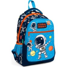 Üç Gözlü Erkek Çocuk Ilk ve Orta Okul Çantası - Lacivert Mavi Astronot