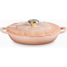 Le Creuset Çiçek Kapaklı Emaye Dökme Demir Gurme Tencere, 26CM
