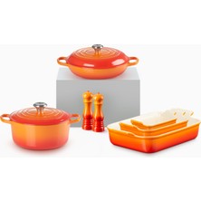 Le Creuset 7 Parça Mutfak Seti Döküm ve Seramik