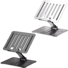 Mcstorey Taşınabilir Katlanabilir Ayarlanabilir Laptop Standı – Alüminyum, Ergonomik Dizüstü Bilgisayar Yükseltici, Kademeli Yükseklik Ayarı, Tüm Laptoplar Için Uyumlu 10 Inç-17 Inç Siyah