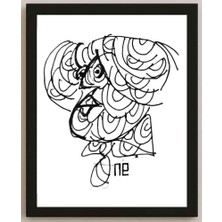 Karikatural Nezih Danyal Tipler Kişiye Özel Sertifikalı Sınırlı Fine Art Karikatür Baskı NTP00226