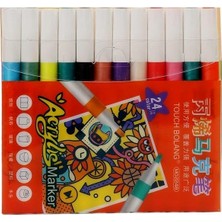 24 Adet Sanatsal Akrilik Boya Kalemi Kalın Model